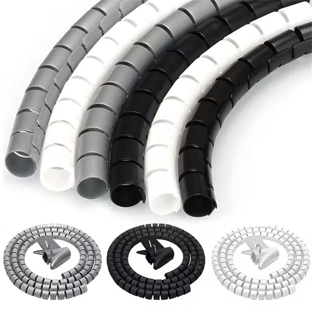 Cable Lock Flexible - 2M Esnek Spiral Kablo Düzenleyici Klipsleri